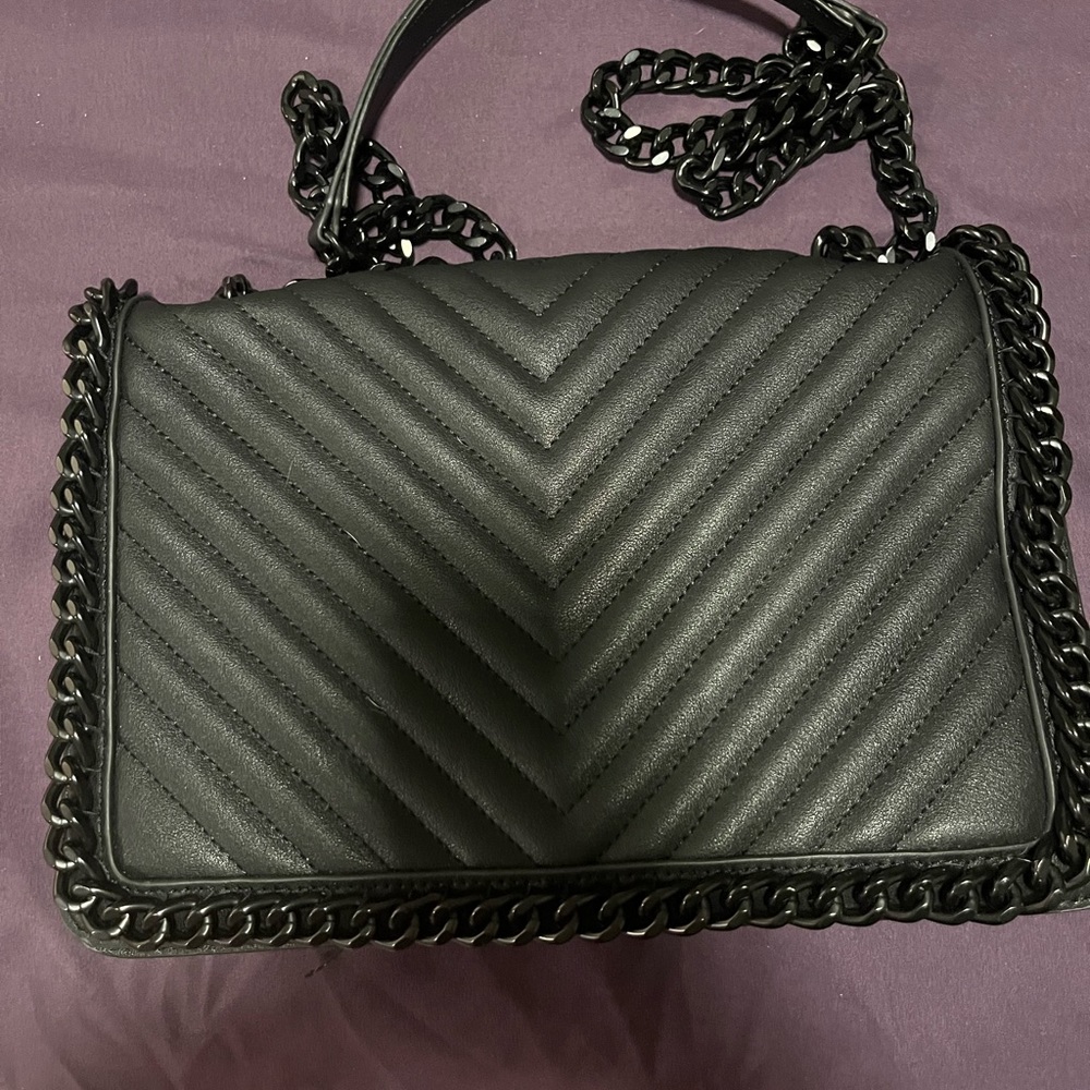 Black chain purse